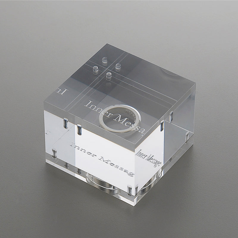 Inner Message ring's one of a kind acrylic case