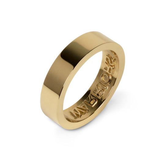 A luxurious 14k solid gold Inner Message ring, available for custom orders, where you can personalize and create your unique design for a timeless and elegant piece of jewelry